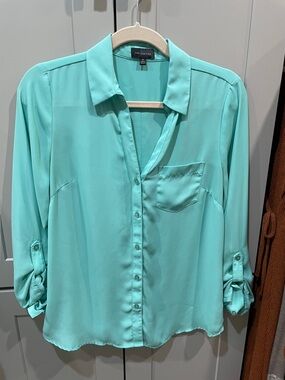 The Limited Women's Mint Green Button-Down Shirt
